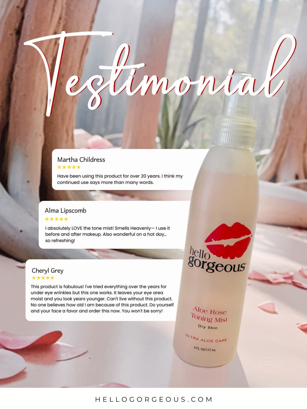 Aloe Rose Hydrating Toner Mist for Dry Sensitive Skin